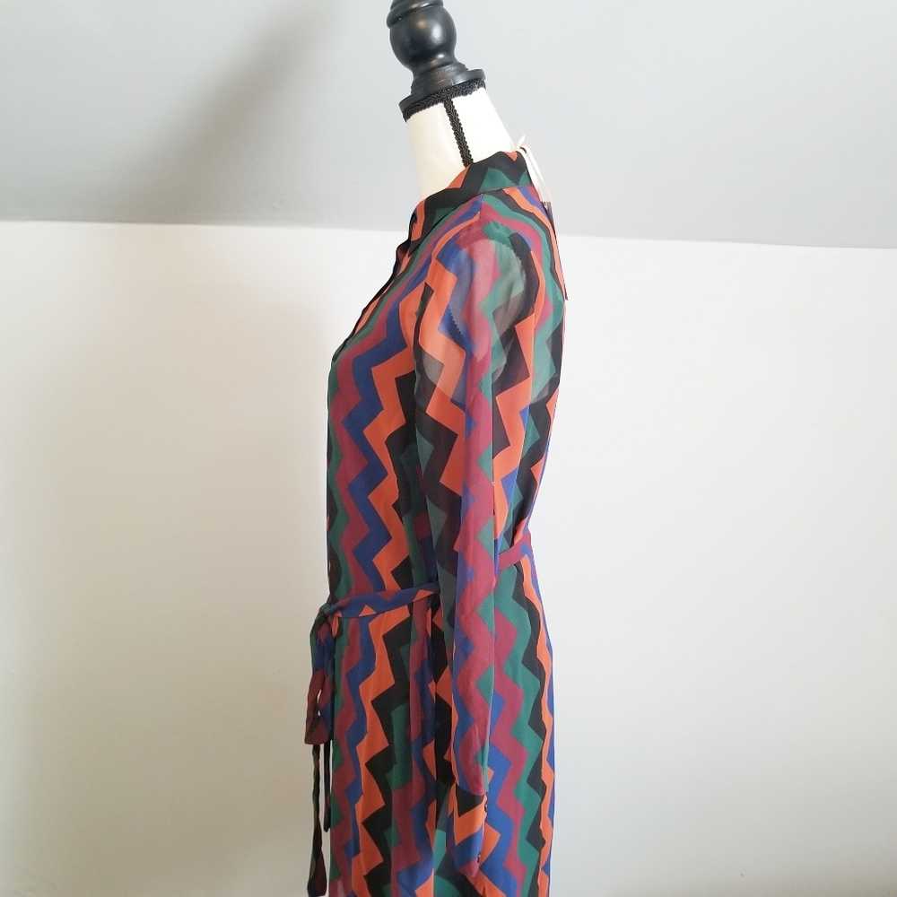 Modcloth Chevron Print A Fine Design Shirt Dress - Picture 7 of 8